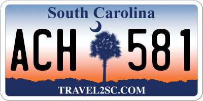 SC license plate ACH581