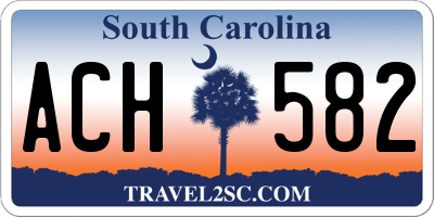 SC license plate ACH582