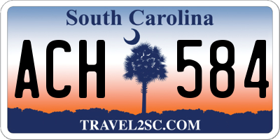 SC license plate ACH584
