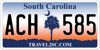 SC license plate ACH585