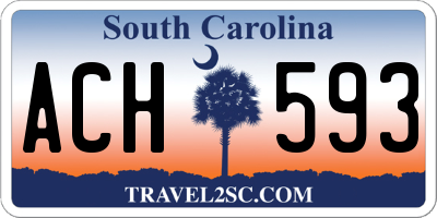 SC license plate ACH593