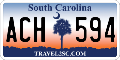 SC license plate ACH594