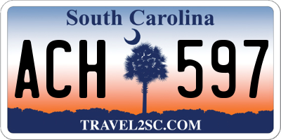 SC license plate ACH597