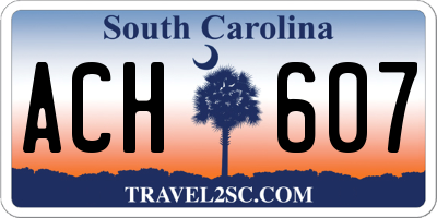 SC license plate ACH607