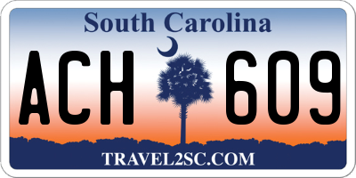 SC license plate ACH609