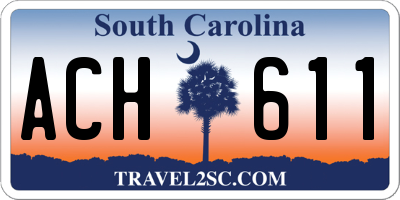 SC license plate ACH611