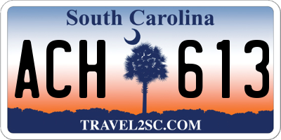 SC license plate ACH613