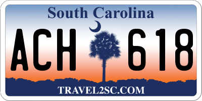 SC license plate ACH618