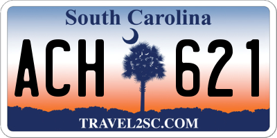 SC license plate ACH621