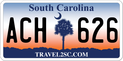 SC license plate ACH626