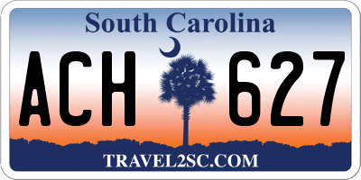 SC license plate ACH627