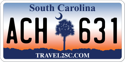 SC license plate ACH631