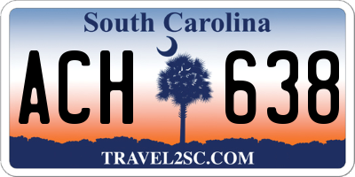 SC license plate ACH638