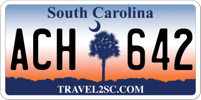 SC license plate ACH642