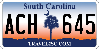 SC license plate ACH645