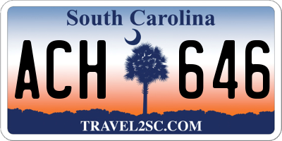 SC license plate ACH646