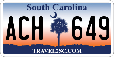 SC license plate ACH649