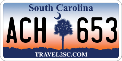 SC license plate ACH653