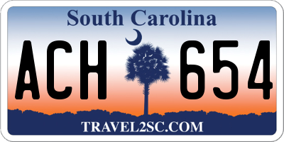 SC license plate ACH654