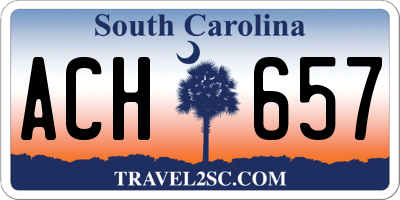 SC license plate ACH657