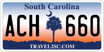 SC license plate ACH660