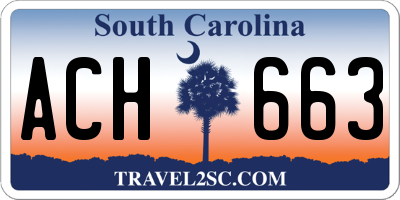 SC license plate ACH663