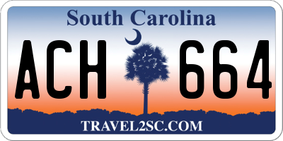 SC license plate ACH664