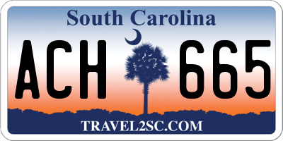 SC license plate ACH665
