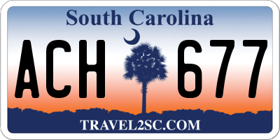 SC license plate ACH677
