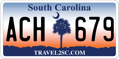 SC license plate ACH679