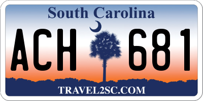 SC license plate ACH681
