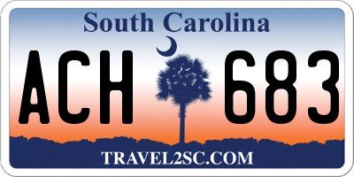 SC license plate ACH683