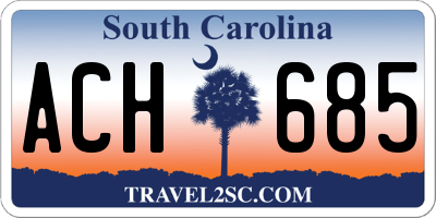 SC license plate ACH685