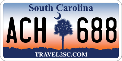 SC license plate ACH688