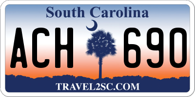 SC license plate ACH690