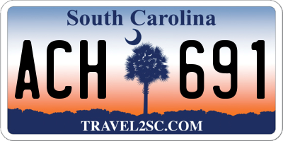 SC license plate ACH691