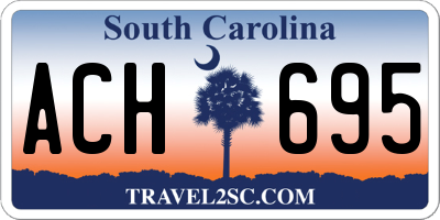 SC license plate ACH695
