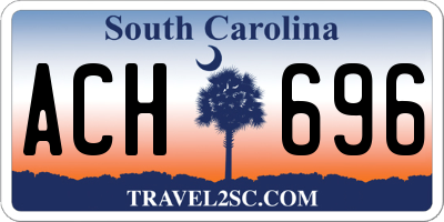 SC license plate ACH696