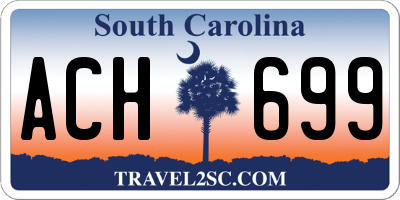 SC license plate ACH699