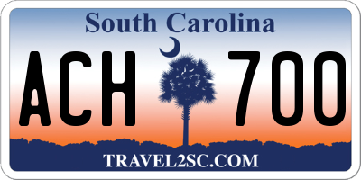 SC license plate ACH700
