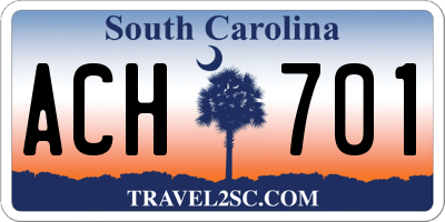 SC license plate ACH701