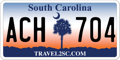 SC license plate ACH704