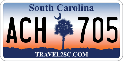 SC license plate ACH705