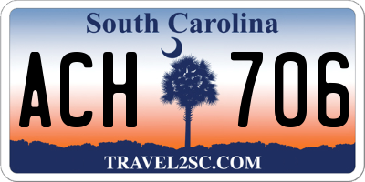 SC license plate ACH706