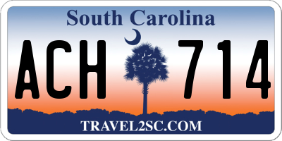 SC license plate ACH714