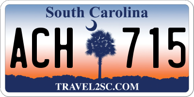 SC license plate ACH715