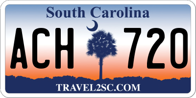 SC license plate ACH720