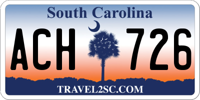 SC license plate ACH726