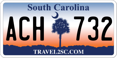 SC license plate ACH732