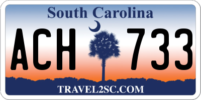 SC license plate ACH733